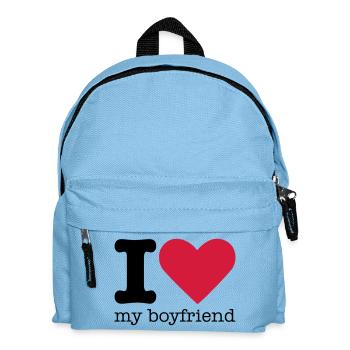 I Love My Boyfriend - Kinder Rucksack - Hellblau - Vorne