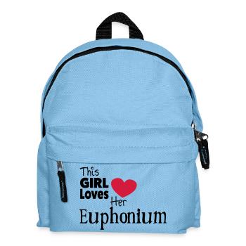 This Girl Loves Her Euphonium - Kids' Backpack - light blue - Front