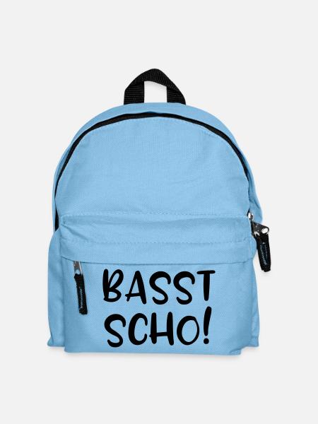 Basst scho, lustige Bayern - Kinder Rucksack - Hellblau