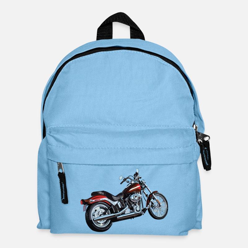 red motorcycle gift gift idea - Kids' Backpack - light blue