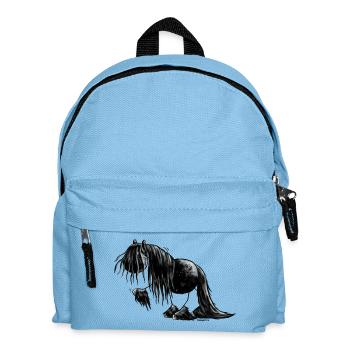 Frison cheval dessin animé - Sac à dos Enfant - bleu clair - Devant