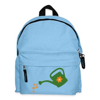 Blumen gießen Gießkanne (dunkel) - Kinder Rucksack - Hellblau - Vorne