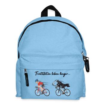 Triathlon - Triathleten leben länger! - Kinder Rucksack - Hellblau - Vorne