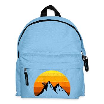 Vélo de course, Montagne, Coucher de soleil, Vélo, Randonnée en montagne - Sac à dos Enfant - bleu clair - Devant