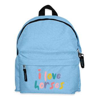 I love horses - Horse sayings - Horse - Kids' Backpack - light blue - Front