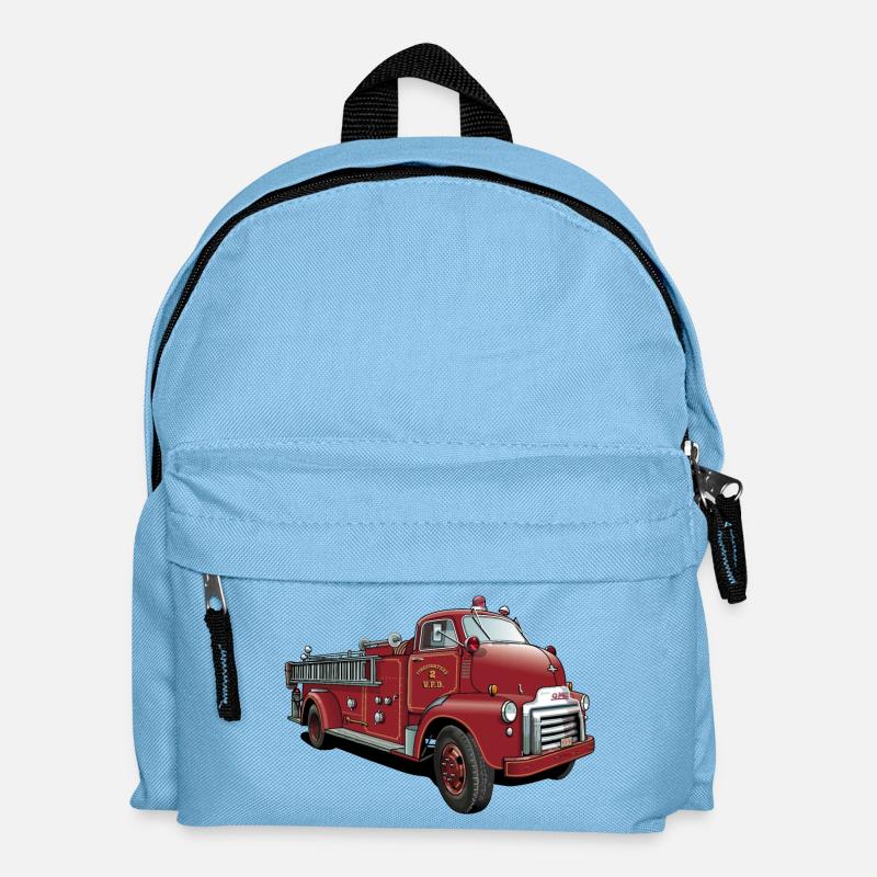 Pompiers des États-Unis - Sac à dos Enfant - bleu clair