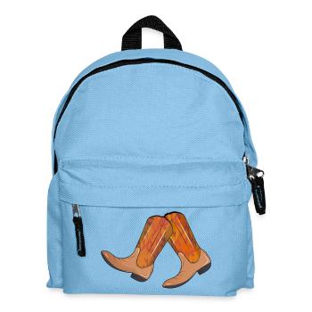bottes occidentales extravagantes avec motif de flamme - Sac à dos Enfant - bleu clair - Devant