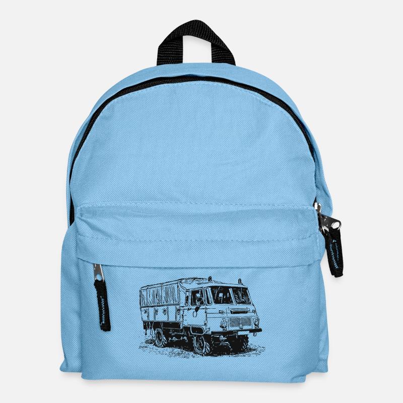 Robur LO LD MTW mit Blaulicht - Kinder Rucksack - Hellblau