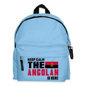 Keep calm Angola flag design - Kids' Backpack - light blue - Front