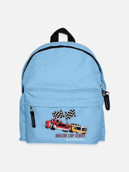 NAS CAR Cup Series Rennmotif - Kinder Rucksack - Hellblau