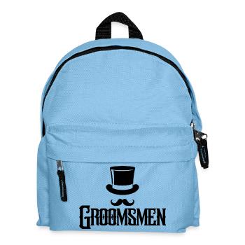 Trauzeugen Top Hat & Schnurrbart Herren Junggesellenabschied - Kinder Rucksack - Hellblau - Vorne