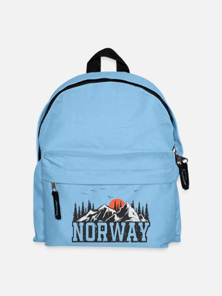 Norwegen - Kinder Rucksack - Hellblau