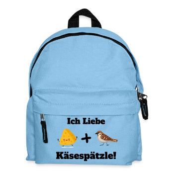 Ich Liebe Allgäuer Käsespätzle - Kinder Rucksack - Hellblau - Vorne
