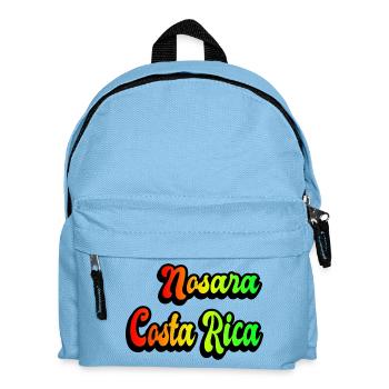 Nosara Costa Rica Regenbogen Design - Kinder Rucksack - Hellblau - Vorne