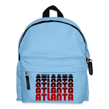 Atlanta Neon Typo Raster - Kinder Rucksack - Hellblau - Vorne