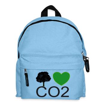 Graphique du cœur J’aime le CO2 - Sac à dos Enfant - bleu clair - Devant
