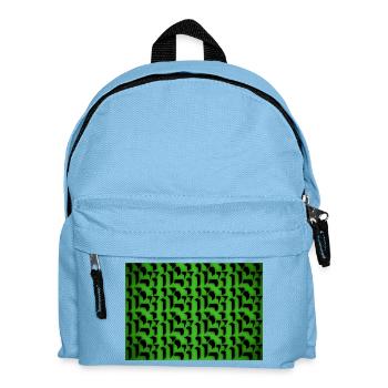 Formes et objets à motifs déco en vert-noir - Sac à dos Enfant - bleu clair - Devant