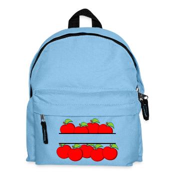 Äpfelfahne mit rotem Apfel - Kinder Rucksack - Hellblau - Vorne