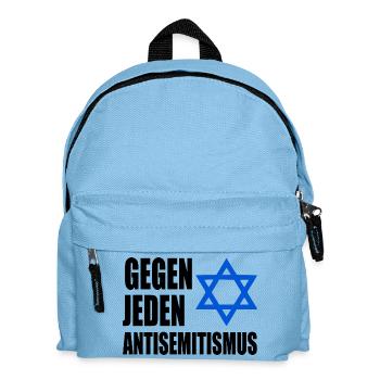 Gegen jeden antisemitismus - Kinder Rucksack - Hellblau - Vorne