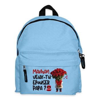 Maman veux-tu épouser Papa? - Sac à dos Enfant - bleu clair - Devant