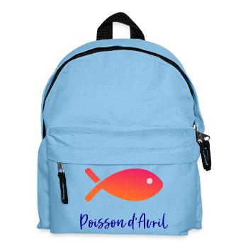 FISH. APRIL FOOL - Kids' Backpack - light blue - Front
