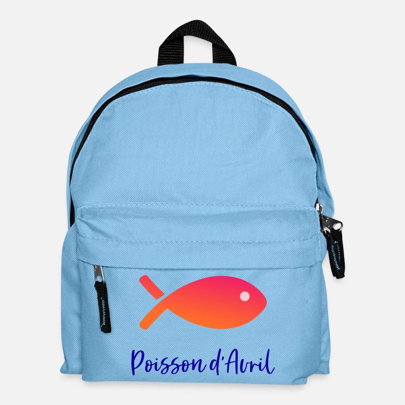 POISSON. POISSON D'AVRIL - Sac à dos Enfant - bleu clair