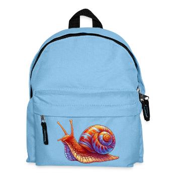 Schnecke - Kinder Rucksack - Hellblau - Vorne
