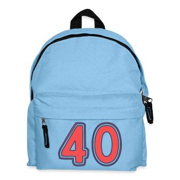 40. 40 ANS. 40e ANNIVERSAIRE. ANNIVERSAIRE 40 ANS. - Sac à dos Enfant - bleu clair - Devant