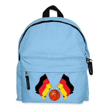 Deux drapeaux allemands croisés Basketball Allemagne - Sac à dos Enfant - bleu clair - Devant