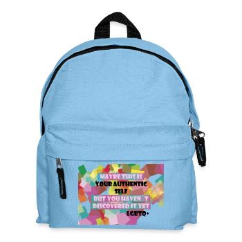 Who am I? LGBTQ+? - Kids' Backpack - light blue - Front