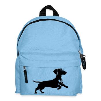 Dackel - Kinder Rucksack - Hellblau - Vorne