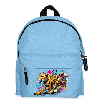 Cheetah - Kids' Backpack - light blue - Front