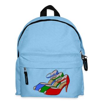 Schuh Mode - Kinder Rucksack - Hellblau - Vorne
