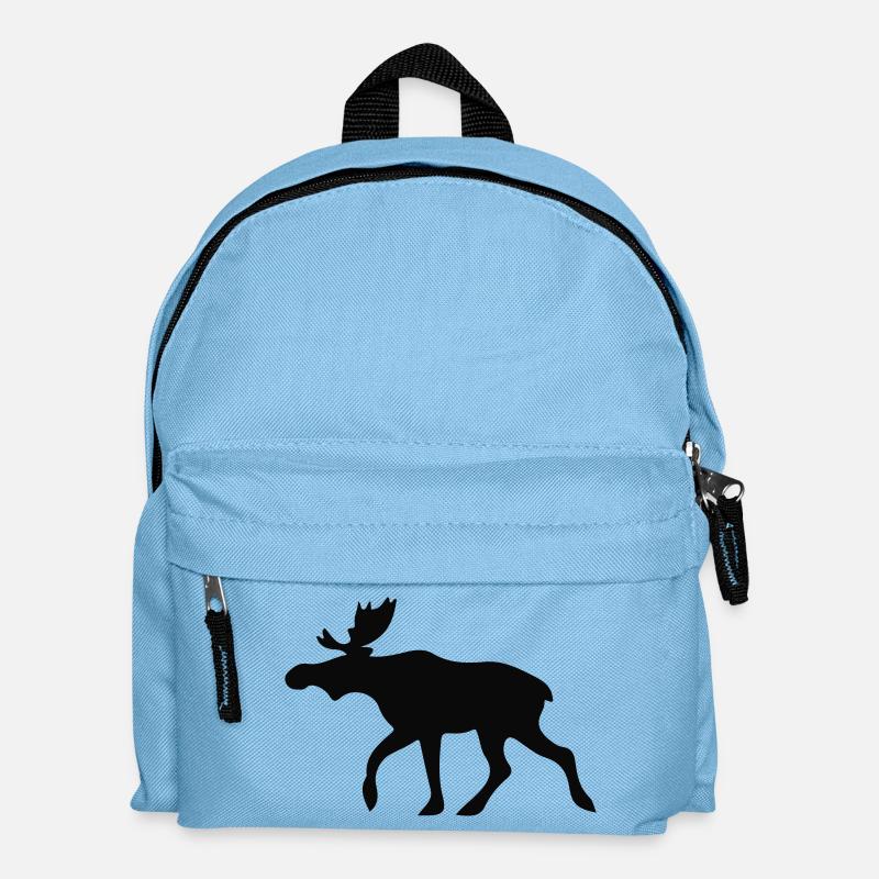 Norwegen - Elch - Kinder Rucksack - Hellblau