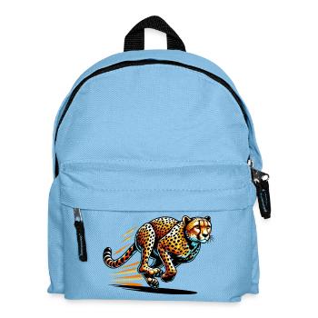 Cheetah - Kids' Backpack - light blue - Front