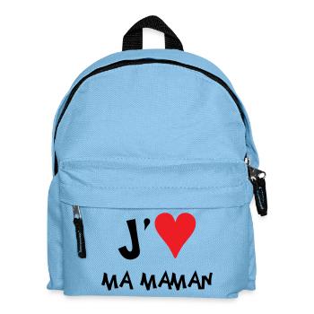 J'aime ma maman - Fête des Mères - Sac à dos Enfant - bleu clair - Devant