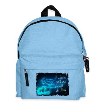Swim through the stars - Kids' Backpack - light blue - Front