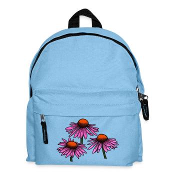 Échinacée - Fleur - Sac à dos Enfant - bleu clair - Devant