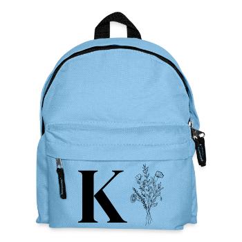 Minimalist flowers - Kids' Backpack - light blue - Front