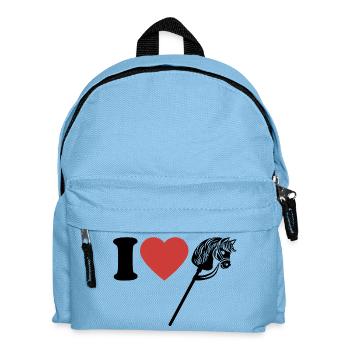 J’aime hobby cheval - Coeur - Hobby - Sac à dos Enfant - bleu clair - Devant