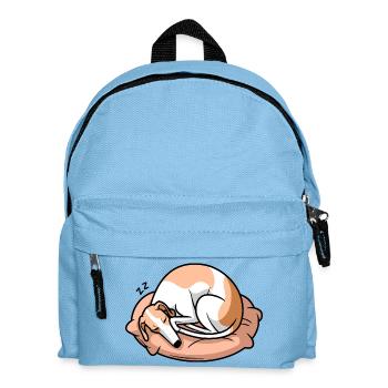 Chien lévrier endormi - Sac à dos Enfant - bleu clair - Devant