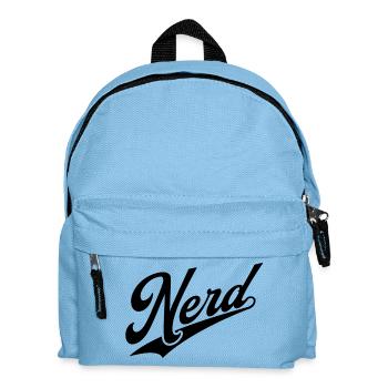 NERDY forever - NERD retro schwarz - Kinder Rucksack - Hellblau - Vorne