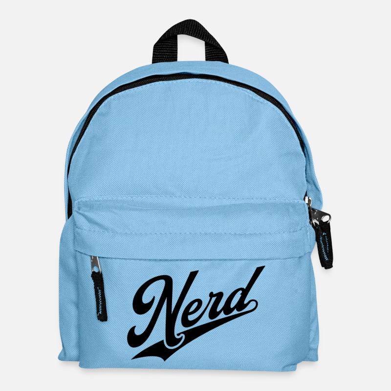 NERDY forever - NERD retro schwarz - Kinder Rucksack - Hellblau