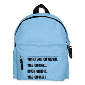 Les clichés de la vie remis en question - Sac à dos Enfant - bleu clair - Devant
