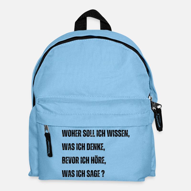 Lebensklischees Hinterfragt - Kinder Rucksack - Hellblau