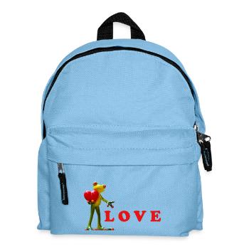 Love Seeds mit Herz und Samen essbar - Kinder Rucksack - Hellblau - Vorne