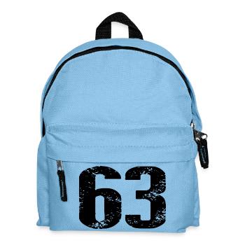 63 Number Jersey - Kids' Backpack - light blue - Front