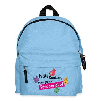 Petite section mais grande personnalité "Fushia" - Sac à dos Enfant - bleu clair - Devant
