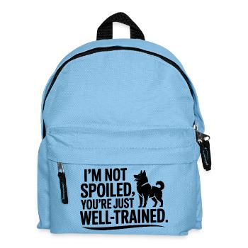 Verwöhnter Husky Lustiges Hundezitat - Kinder Rucksack - Hellblau - Vorne