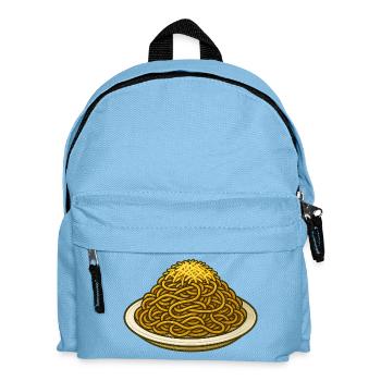 Spaghetti avec illustration de fromage - Sac à dos Enfant - bleu clair - Devant